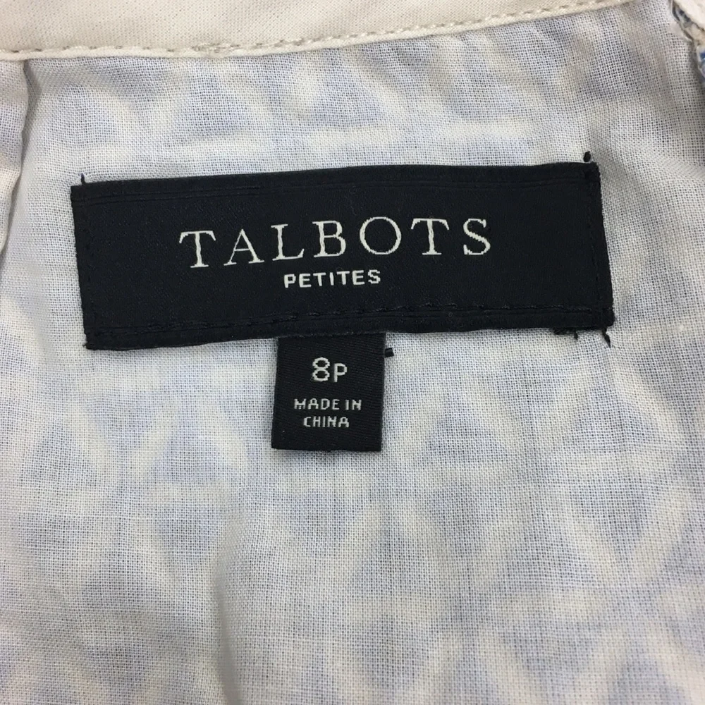 TALBOTS Skirt Pencil Embroidered Eyelet Lace Overlay Feminine Petite Size 8P - Picture 7 of 10